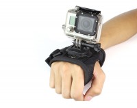 360 Rotatable Waterproof Glove-style Wrist Strap Band Hand Adapter Mount for GoPro 
